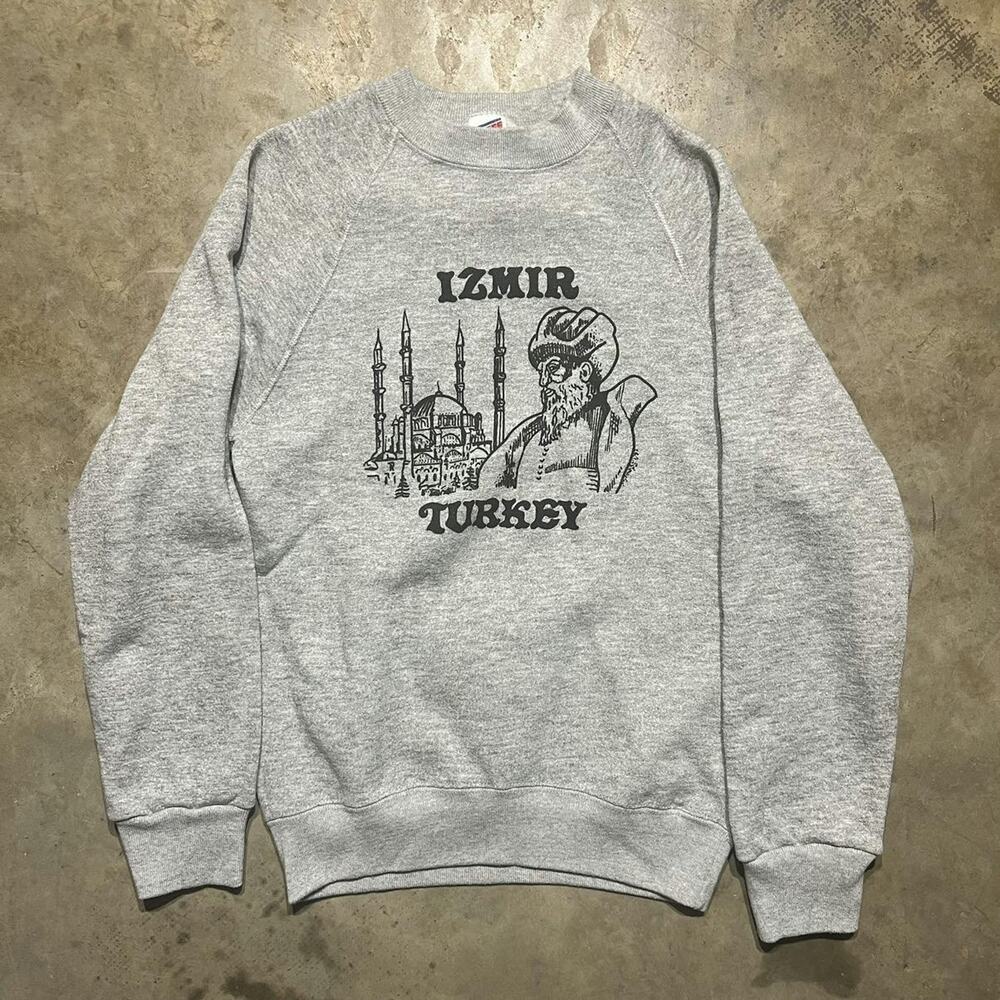 Vintage 80s Izmir Turkey Grey Destination Sweatshirt